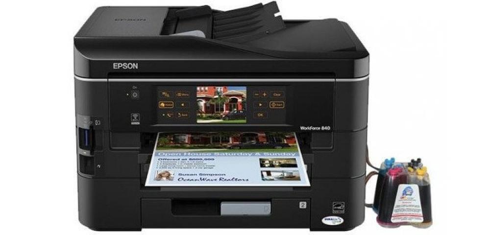 изображение МФУ Epson WorkForce 840 с СНПЧ и чернилами - изображение 1