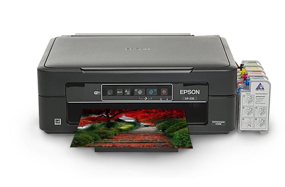 изображение МФУ Epson Expression Home XP-235 с СНПЧ и чернилами - изображение 1