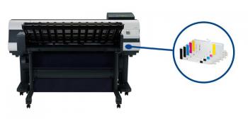 Плоттер Canon imagePROGRAF IPF850 с ПЗК и чернилами