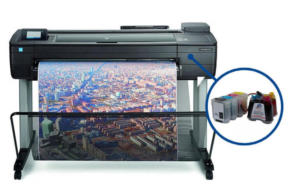 изображение Плоттер HP Designjet T730 36" с СНПЧ и чернилами - изображение 1