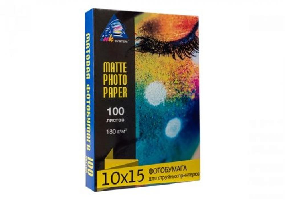 изображение Матовая фотобумага INKSYSTEM 180g, 10x15, 100л. для печати на Epson P50 - изображение 1