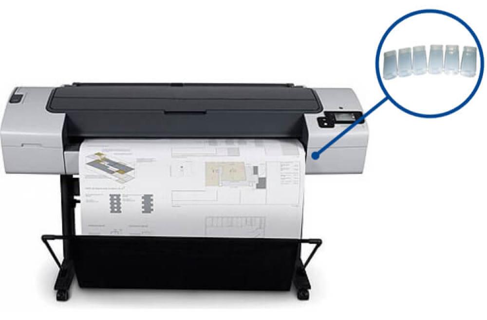 изображение Плоттер HP Designjet T790 44" с ПЗК и чернилами - изображение 1