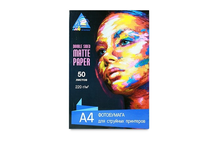 изображение Матовая двусторонняя фотобумага INKSYSTEM Matte Photo Paper 220g, A4, 50 листов