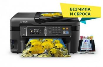 МФУ Epson Workforce WF-3620 с СНПЧ и сублимационными чернилами