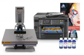 Планшетный термопресс INKSYSTEM P-3838+ 38*38 см и МФУ Epson WF-3640DTWF с набором для сублимационной печати