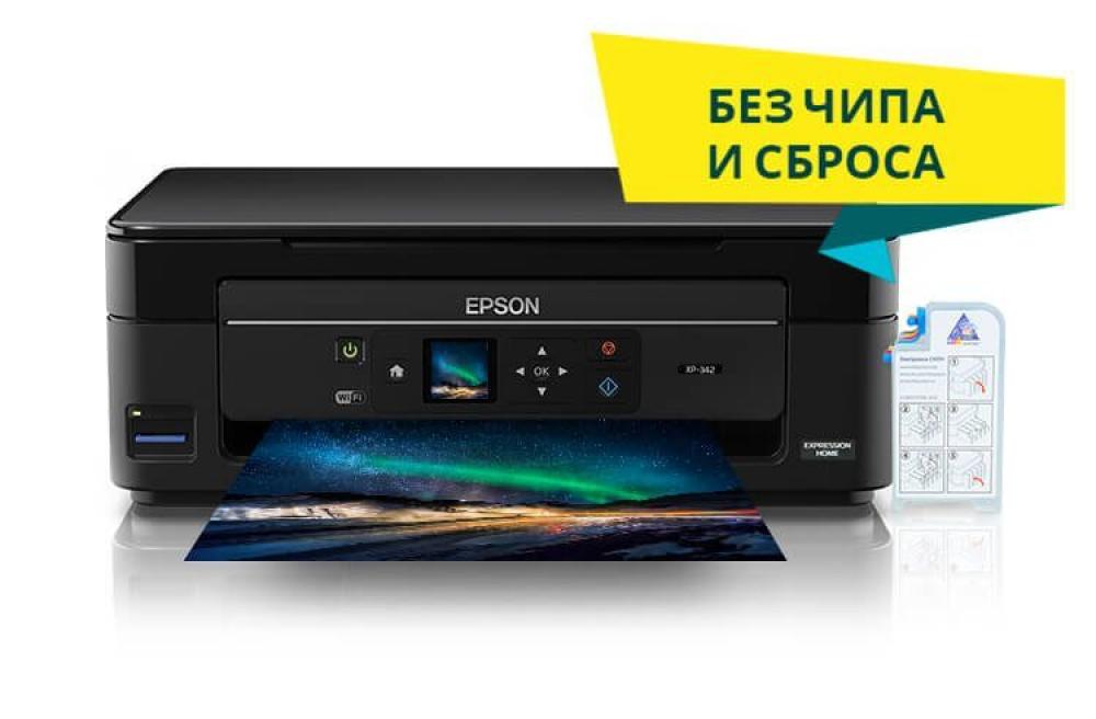 фото МФУ Epson Expression Home XP-342 с СНПЧ и сублимационными чернилами - изображение 1