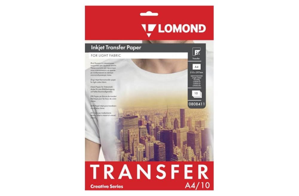 изображение Термотрансферная бумага LOMOND Transfer Paper for bright cloth A4, 140г/м2 10 листов - изображение 1
