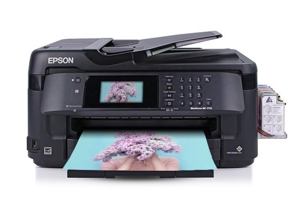 изображение МФУ Epson WF-7715 с СНПЧ INKSYSTEM и чернилами - изображение 1