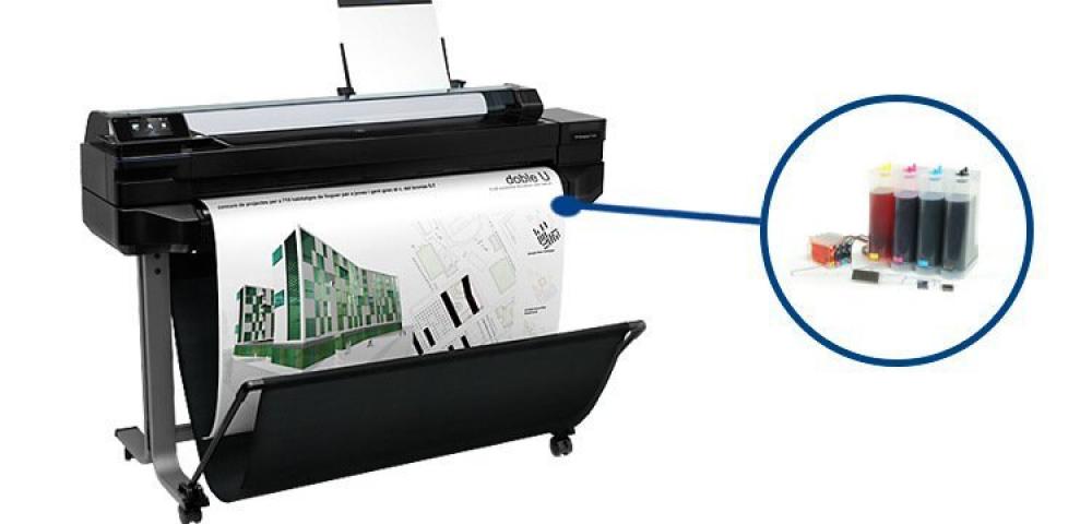 картинка Плоттер HP Designjet T520 36" Refurbished с СНПЧ и чернилами - изображение 1