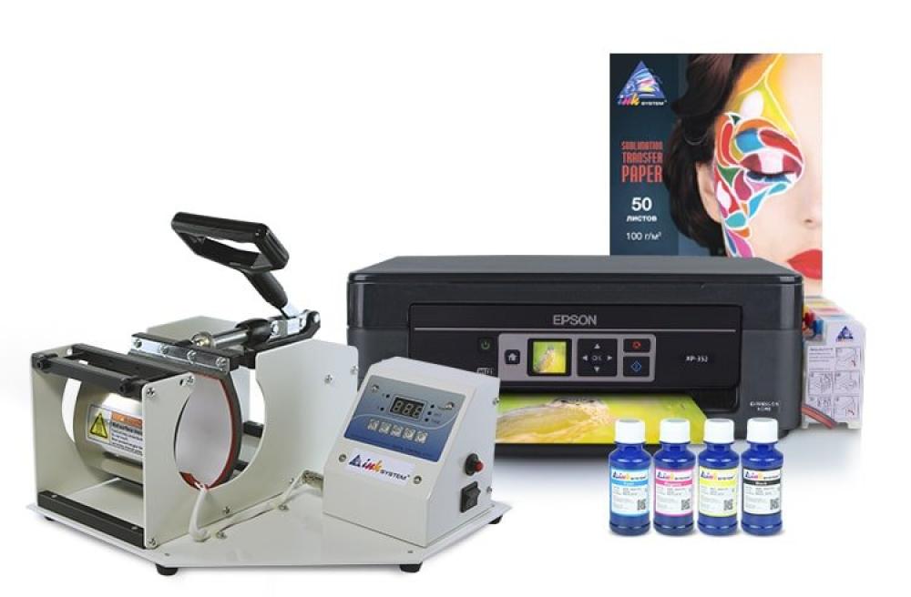 изображение Чашечный термопресс INKSYSTEM и МФУ Epson XP-352 с набором для сублимационной печати - изображение 1