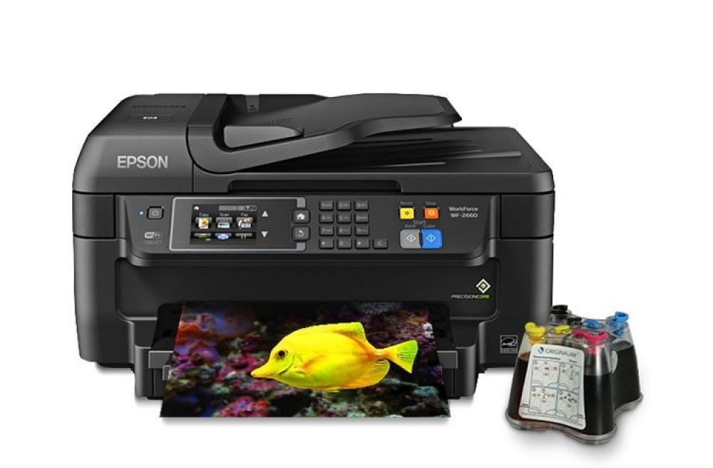 фото МФУ Epson Workforce WF-2660 Refurbished by Epson с СНПЧ и чернилами (Уценка) - изображение 1