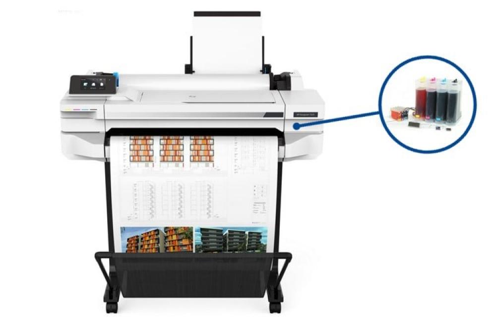 картинка Плоттер HP Designjet T530 24" с СНПЧ и чернилами - изображение 1