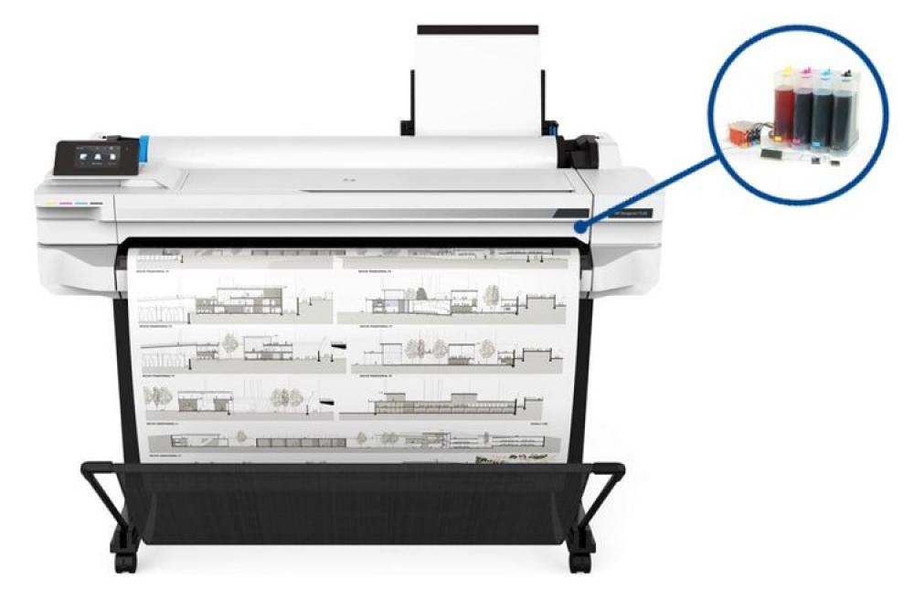 изображение Плоттер HP Designjet T530 36" с СНПЧ и чернилами - изображение 1