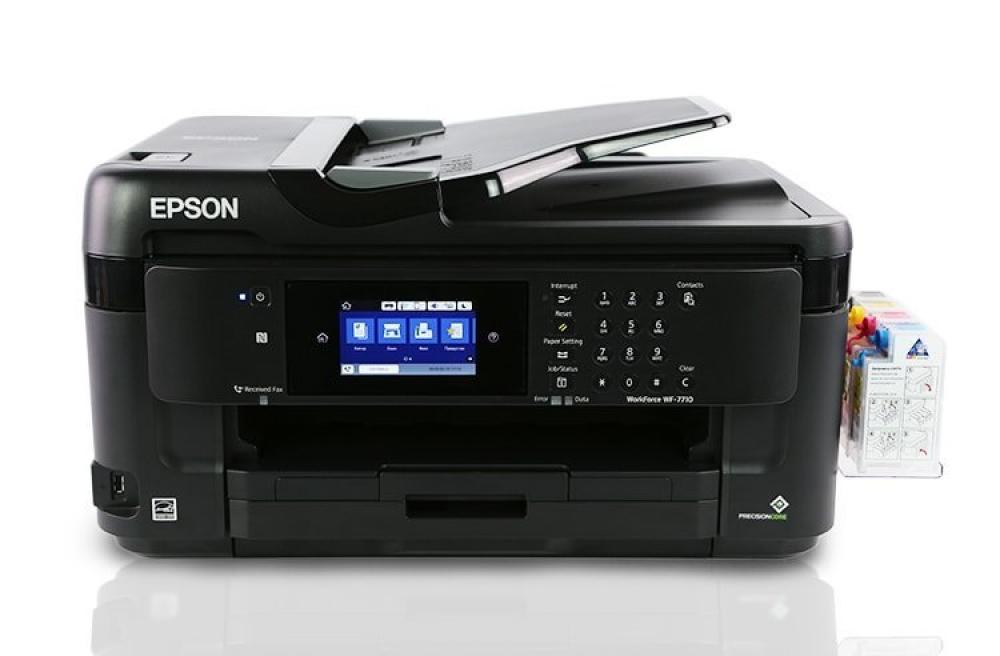 фото МФУ Epson WorkForce WF-7710DWF с СНПЧ и чернилами (Уценка) - изображение 1