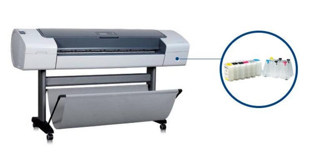 изображение Плоттер HP DesignJet T610 44" с СНПЧ и чернилами - изображение 1