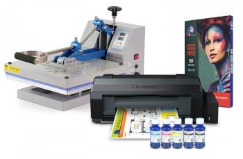 Планшетный термопресс INKSYSTEM P-3838 38*38 см и принтер Epson L1300 с набором для сублимационной печати