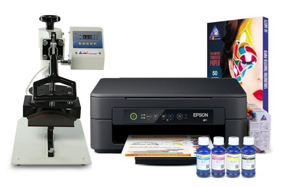 картинка Кепочный термопресс INKSYSTEM B-01 и МФУ Epson XP-2100 с набором для сублимационной печати - изображение 1