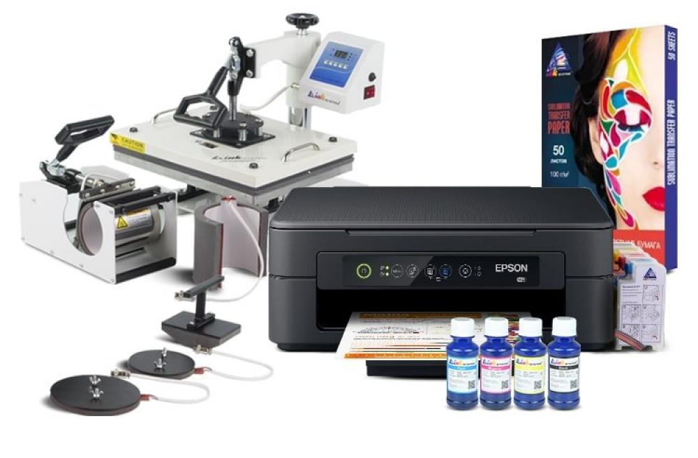 картинка Многофункциональный термопресс INKSYSTEM C-06-2938 6 в 1 и МФУ Epson XP-2100 с набором для сублимационной печати - изображение 1