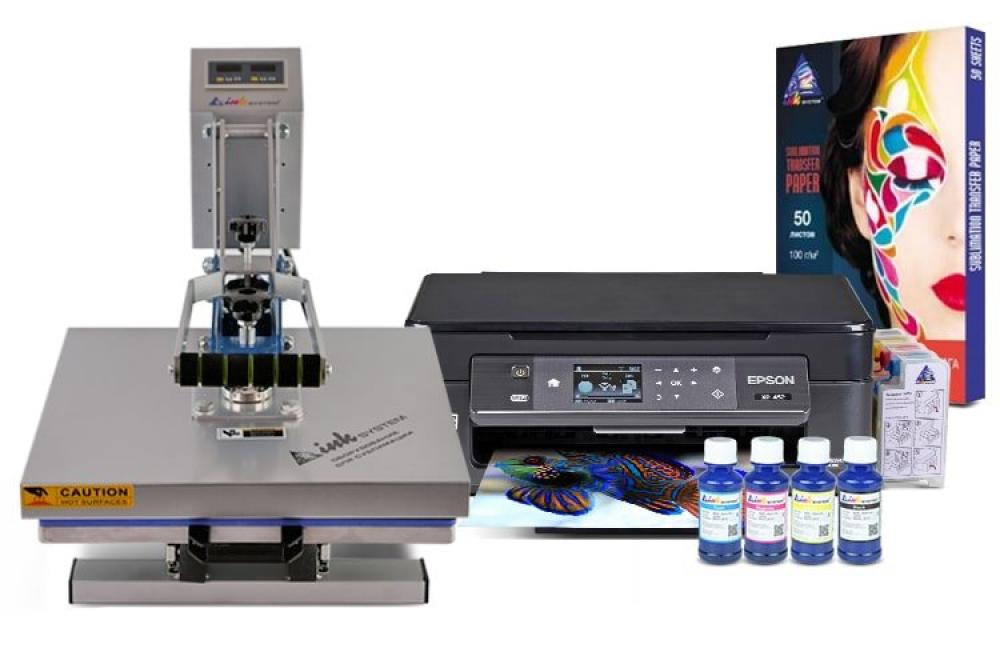 картинка Планшетный термопресс INKSYSTEM P-3838+ 38*38 см и МФУ Epson XP-452 с набором для сублимационной печати - изображение 1