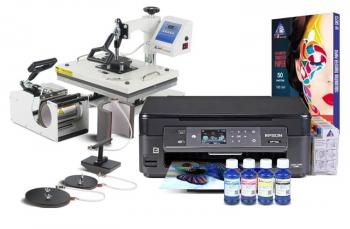 Многофункциональный термопресс INKSYSTEM C-06-2938 6 в 1 и МФУ Epson XP-452 с набором для сублимационной печати