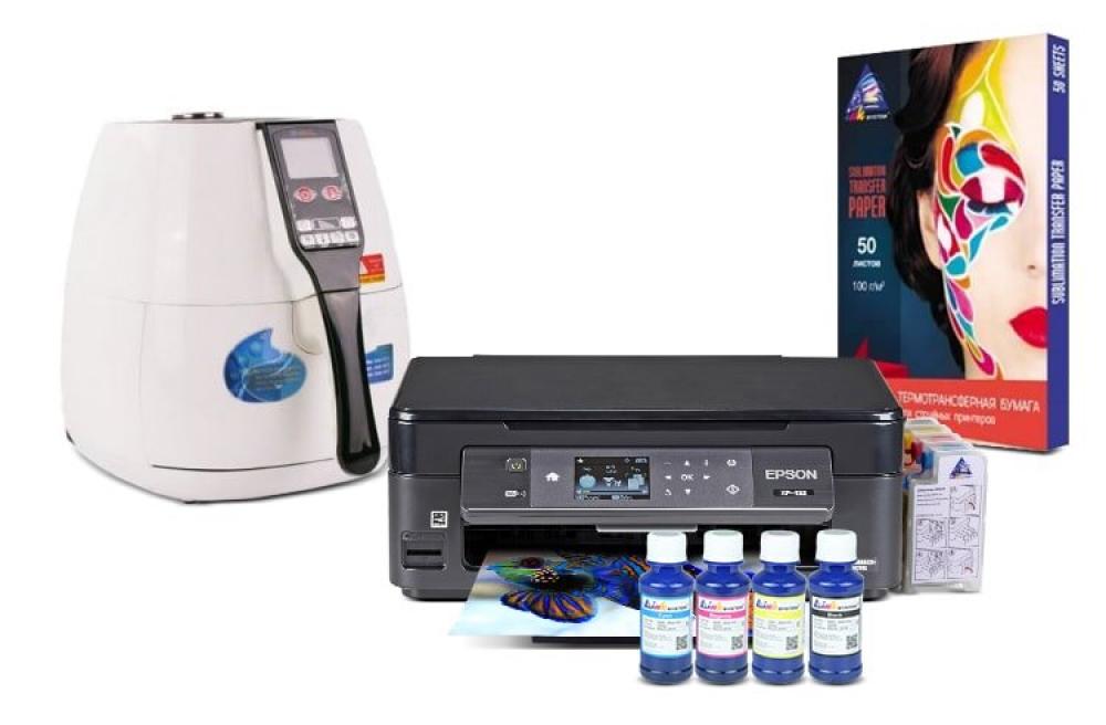 картинка Вакуумный термопресс HeatPress V-02 3D Mini и МФУ Epson XP-452 с набором для сублимационной печати - изображение 1