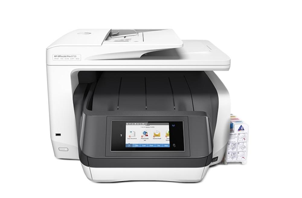 картинка МФУ HP OfficeJet Pro 8730 с СНПЧ и чернилами - изображение 1