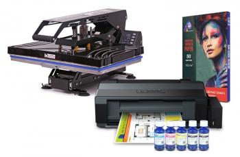 Планшетный термопресс INKSYSTEM SP AO4060 40*60 см и принтер Epson L1300 с набором для сублимационной печати