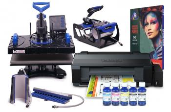 Многофункциональный термопресс INKSYSTEM SP Combo 4 29*38 см 4 в 1 и принтер Epson L1300 с набором для сублимационной печати