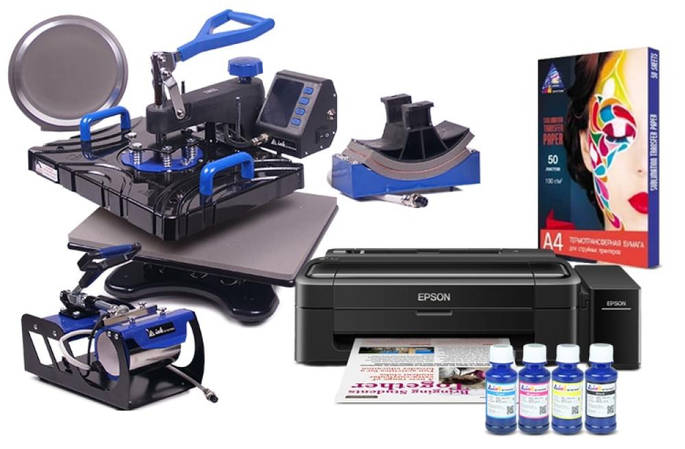 картинка Многофункциональный термопресс INKSYSTEM SP Combo 5 29*38 см 5 в 1 и принтер Epson L132 с набором для сублимационной печати - изображение 1