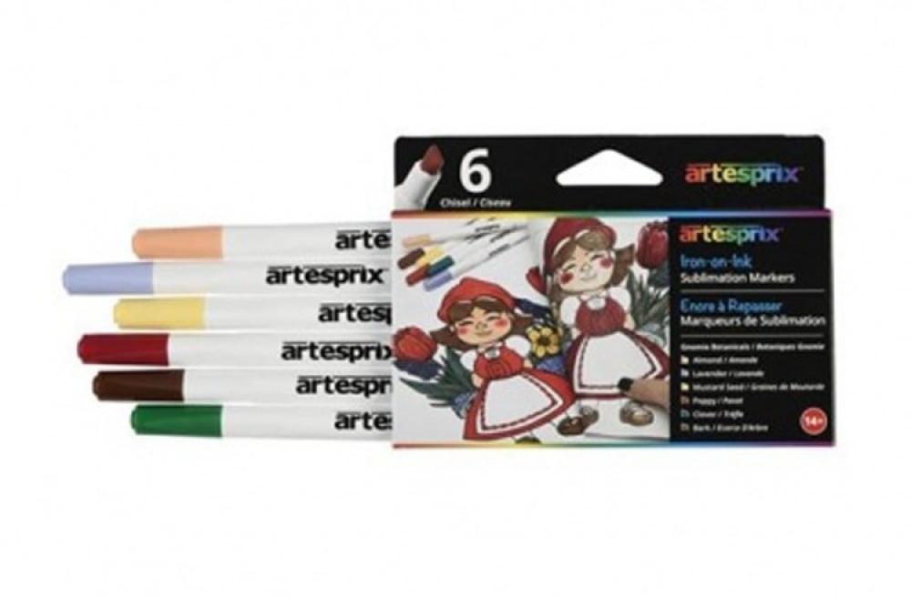 изображение Набор фломастеров для ткани Artesprix натуральные цвета - изображение 1