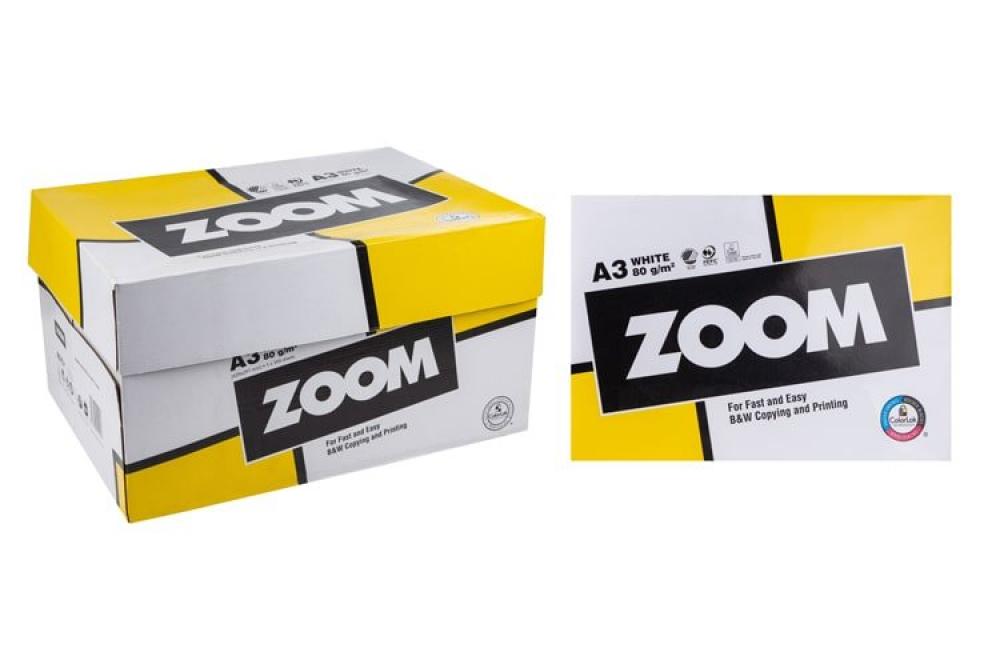 изображение Набор офисная бумага Zoom A3, 80g/m2, 5 пачек по 500л - изображение 1