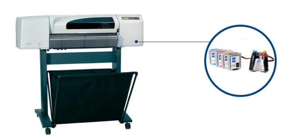 изображение Плоттер HP DesignJet 500 Plus 42" с СНПЧ и чернилами - изображение 1