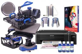 Термопресс INKSYSTEM SP Combo 8 29*38 см 8 в 1 и принтер Epson L132 с набором для сублимационной печати