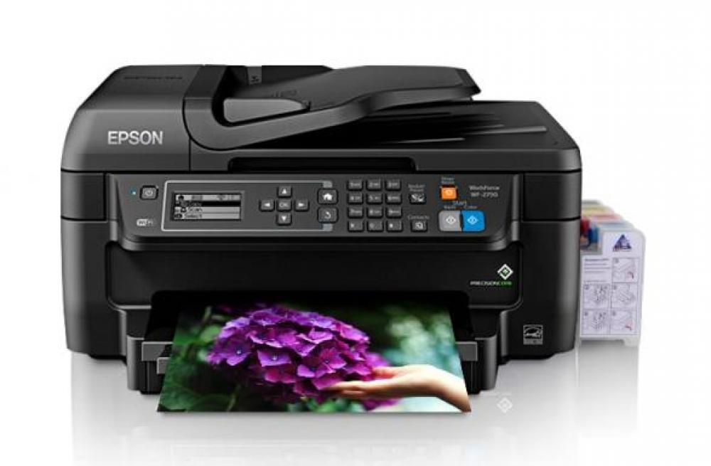картинка МФУ Epson Workforce WF-2750 с СНПЧ и чернилами (Уценка) - изображение 1
