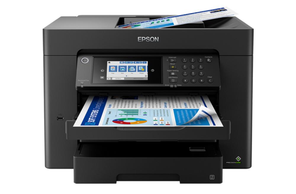 изображение МФУ Epson Workforce WF-7840DTWF с ПЗК и чернилами - изображение 1