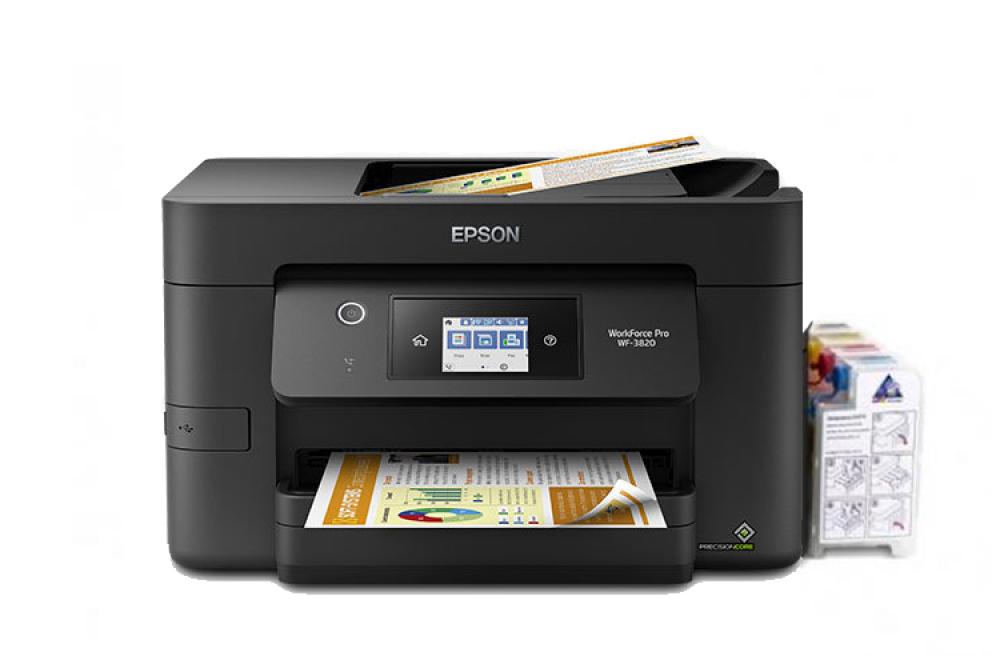 картинка МФУ Epson WorkForce Pro WF-3820 с СНПЧ и чернилами - изображение 1