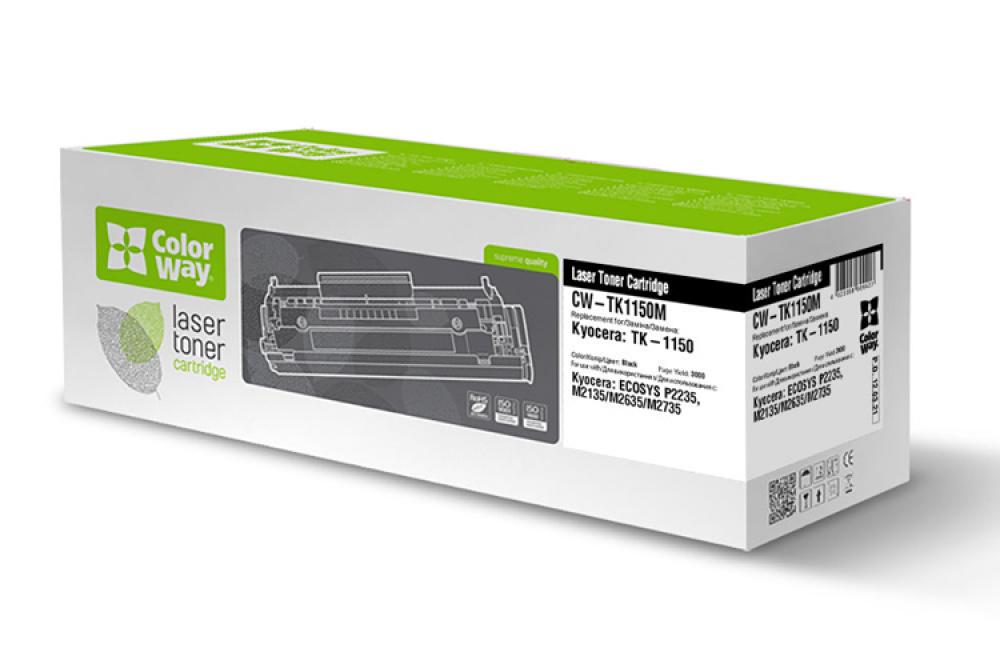 Лазерный картридж ColorWay для Kyocera Mita P2235dn/P2235dw/M2135dn: TK-1150 (черный) - inksystem.kz картинка Лазерный картридж ColorWay для Kyocera Mita P2235dn/P2235dw/M2135dn: TK-1150 (черный)