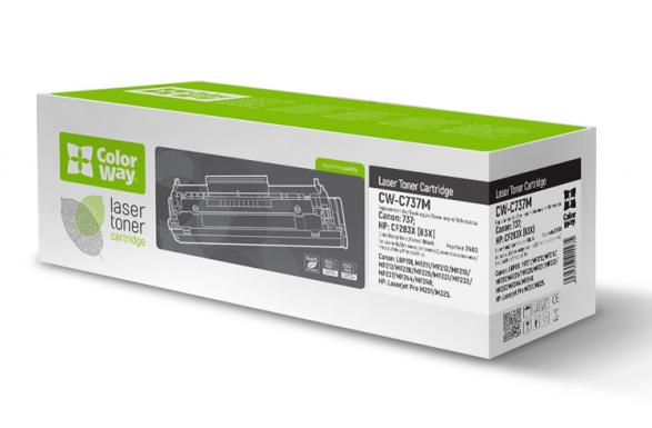 картинка Лазерный картридж ColorWay для Canon MF211/MF212w/MF216n: 737, HP Laserjet Pro M201/M225: CF283X (83X) (черный)