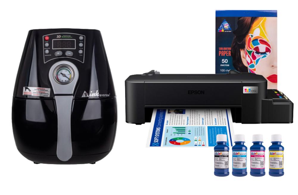 картинка Вакуумный термопресс INKSYSTEM 3D-Mini и принтер Epson L121 с набором для сублимационной печати - изображение 1