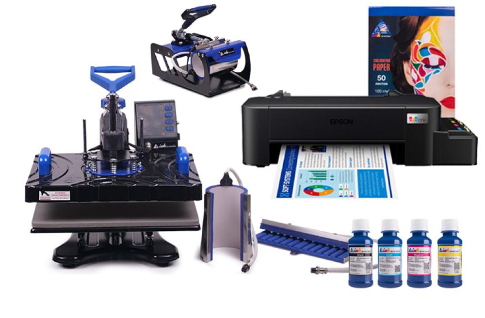 картинка Многофункциональный термопресс INKSYSTEM SP Combo 4 29*38 см 4 в 1 и принтер Epson L121 с набором для сублимационной печати - изображение 1