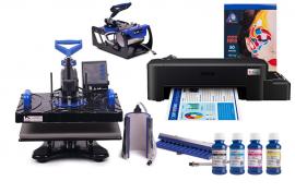 Многофункциональный термопресс INKSYSTEM SP Combo 4 29*38 см 4 в 1 и принтер Epson L121 с набором для сублимационной печати