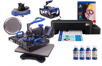 Многофункциональный термопресс INKSYSTEM SP Combo 5 29*38 см 5 в 1 и принтер Epson L121 с набором для сублимационной печати Многофункциональный термопресс INKSYSTEM SP Combo 5 29*38 см 5 в 1 и принтер Epson L121 с набором для сублимационной печати