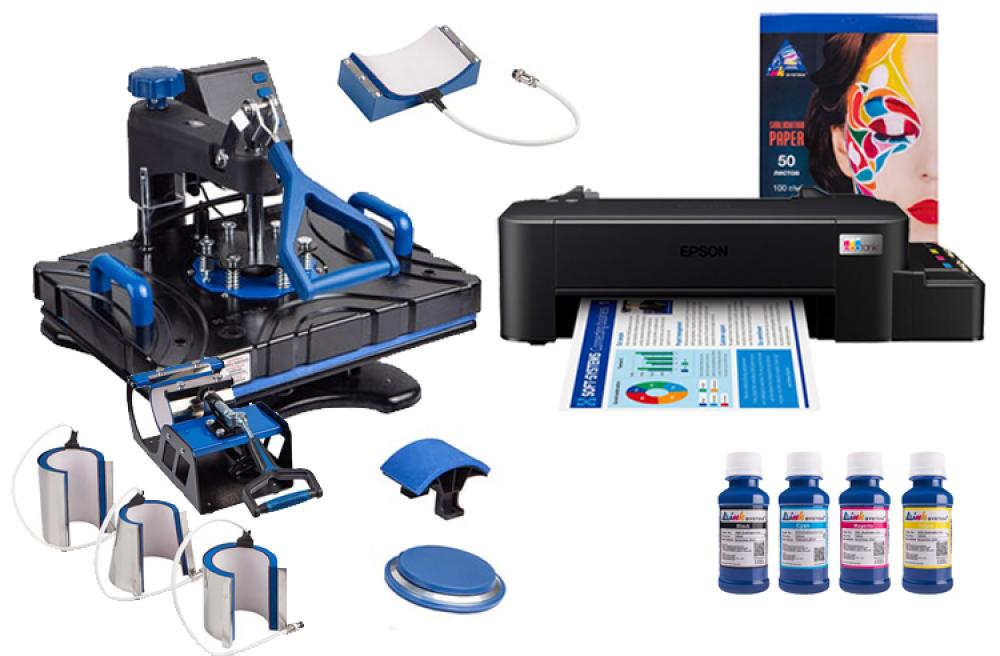 картинка Термопресс INKSYSTEM SP Combo 8 29*38 см 8 в 1 и принтер Epson L121 с набором для сублимационной печати - изображение 1