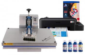 Планшетный термопресс INKSYSTEM P-4060 40*60 см и принтер Epson L121 с набором для сублимационной печати Планшетный термопресс INKSYSTEM P-4060 40*60 см и принтер Epson L121 с набором для сублимационной печати