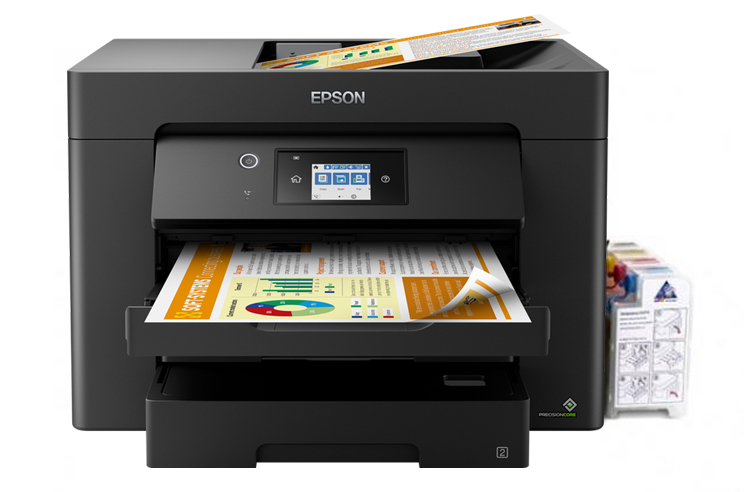 изображение МФУ Epson Workforce WF-7830DTWF с СНПЧ и фоточернилами INKSYSTEM 100мл