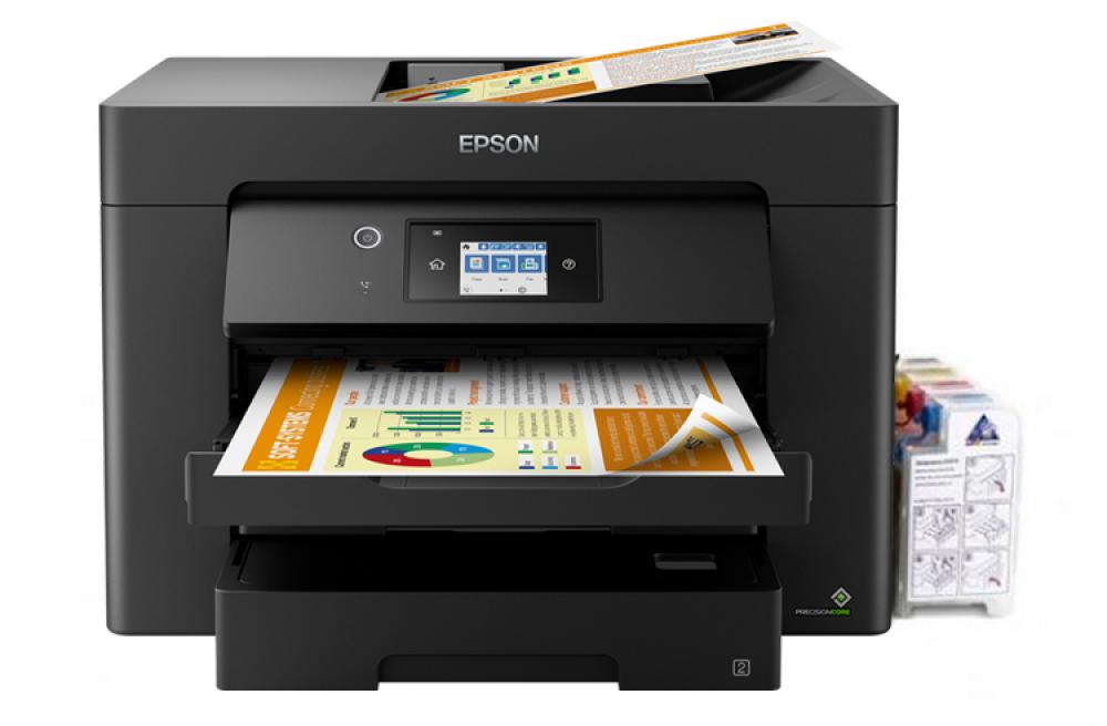 изображение МФУ Epson Workforce WF-7830DTWF с СНПЧ и фоточернилами INKSYSTEM 100мл - изображение 1