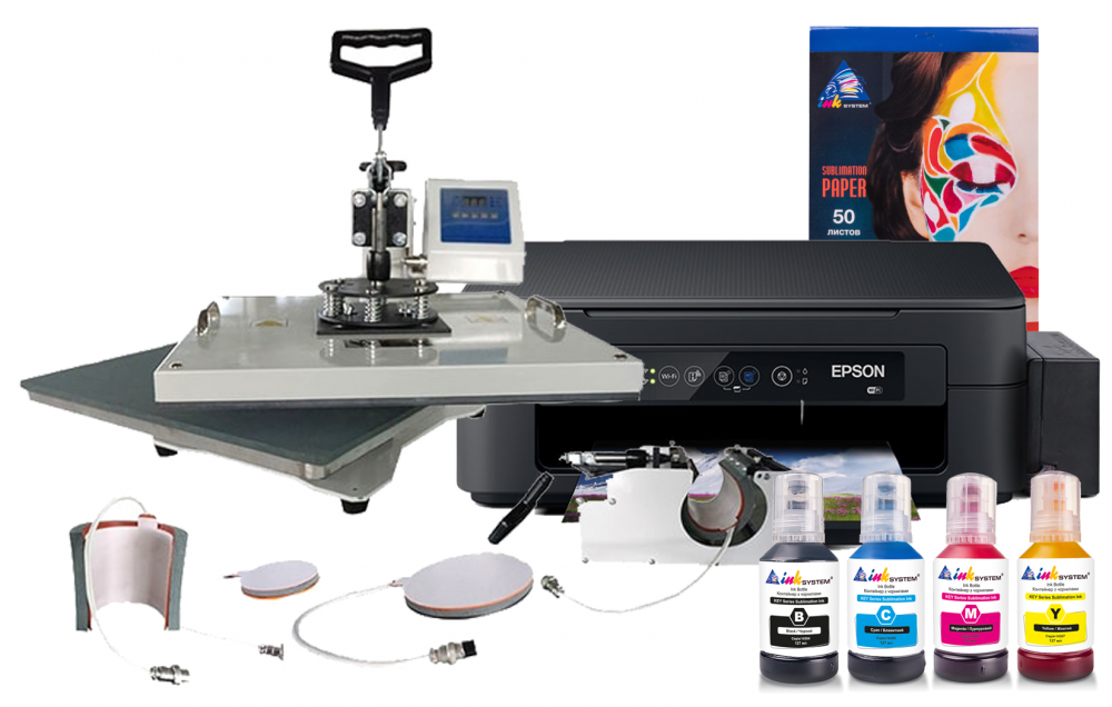 изображение Многофункциональный термопресс INKSYSTEM C-04-2938 4 в 1 и МФУ Epson XP-2205 с набором для сублимационной печати - изображение 1