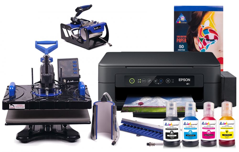 изображение Многофункциональный термопресс INKSYSTEM SP Combo 4 29*38 см 4 в 1 и МФУ Epson XP-2205 с набором для сублимационной печати - изображение 1