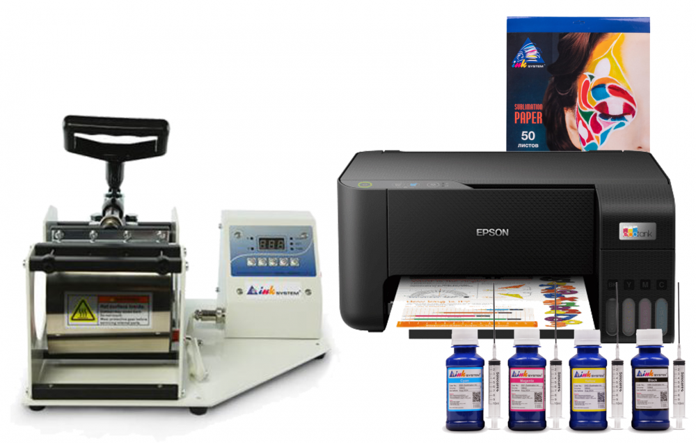 изображение Термопресс INKSYSTEM M-01 для кружек и МФУ Epson L3210 с набором для сублимационной печати - изображение 1