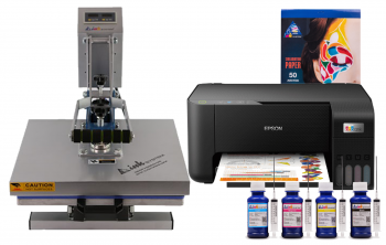 Планшетный термопресс INKSYSTEM P-3838+ 38*38 см и МФУ Epson L3210 с набором для сублимационной печати